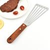 Лопатка для рыбы Неприлипающая Деревянная ручка Жаростойкая Нержавеющая сталь Легкая Кулинарная лопатка для дома