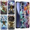 Anime Saint-Seiya Black Silicone Phone Case For Xiaomi Mi 9 SE 8 10T 11 12 13 Lite 9T 11T 12S 12T 13T 14 Pro 5G NE 11i 12X