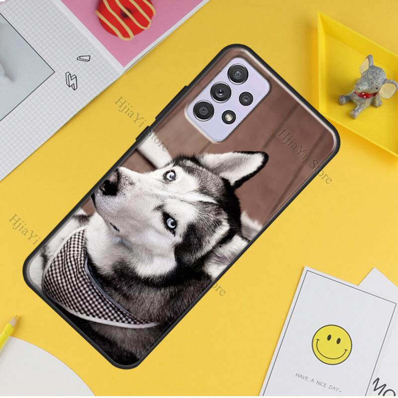 Чехол для телефона с щенком хаски для Samsung Galaxy A32 A12 A42 A52 A72 A11 A51 A71 A21S A20S A50 A70 A10