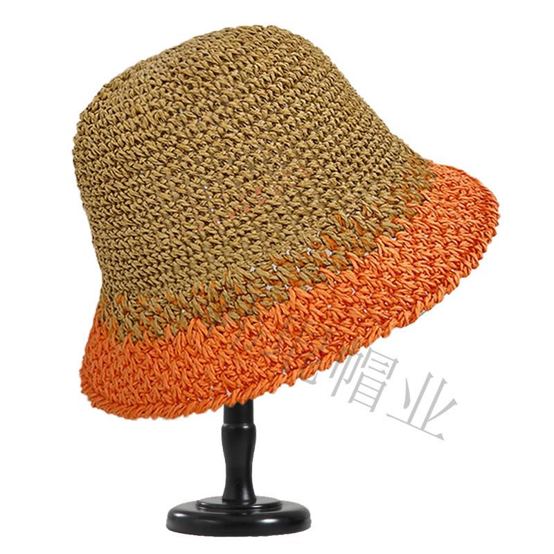 Модные летние женские панамы соломенные радужные вязаные крючком складные цветные солнцезащитные пляжные шапки ручной работы оптом