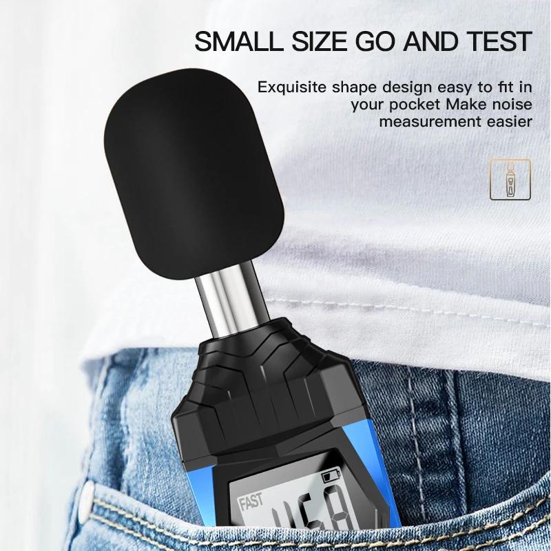Профессиональный цифровой шумомер Измерительный прибор ДБ Сонометр Децибелметр 30-130 дБ Портативный монитор уровня шума в децибелах