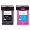 Ink Cartridges - SHOP-STORY - HP 301 XL - Pack of 2 - Black and Tricolor - Compatible HP
