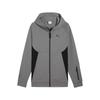 Comfortable Versatile Hooded Zip-Up Long Sleeve Jacket Men Jackets Gray 687575-79