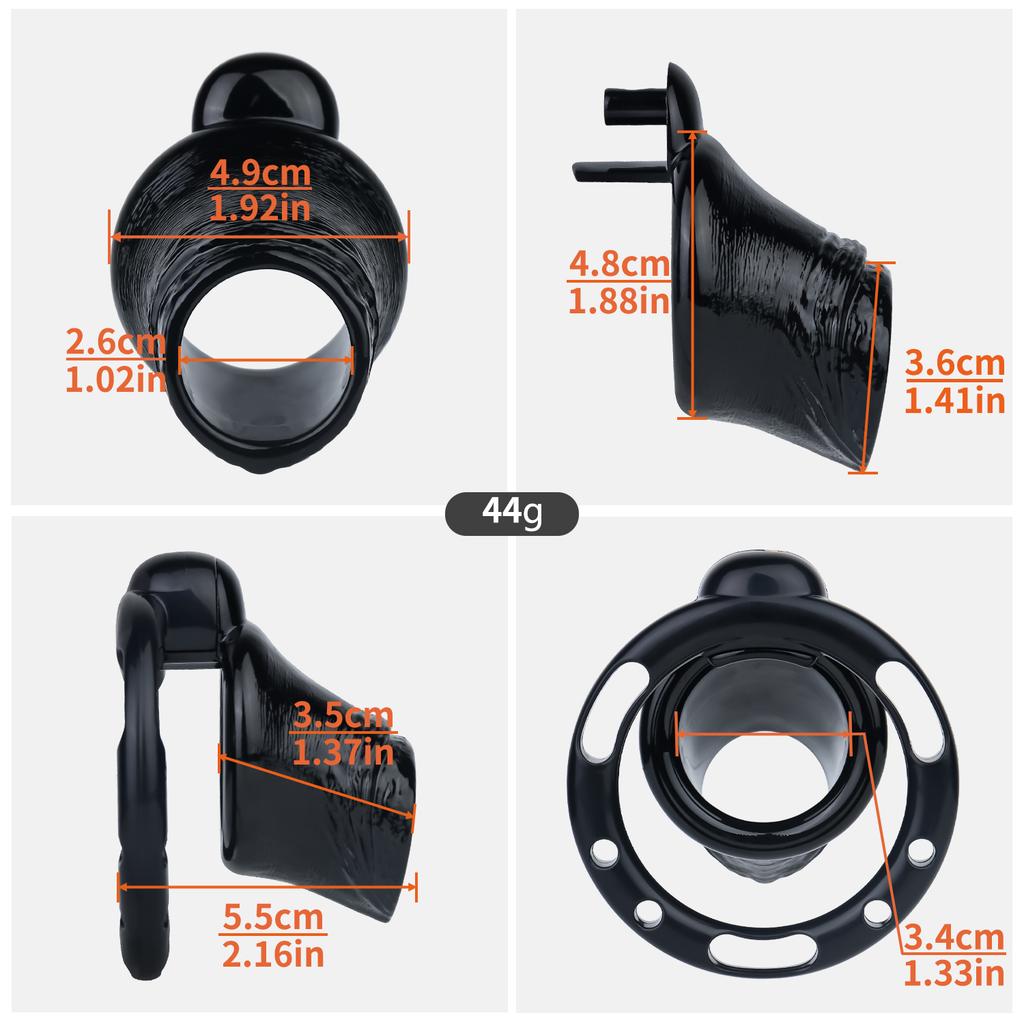 FRRK Open Head Male Penis Lock Chastity Cage 4 Rings Resin for Men Breathable Cock Ring Penis Fetish Restrain Sex Toys Wholesale