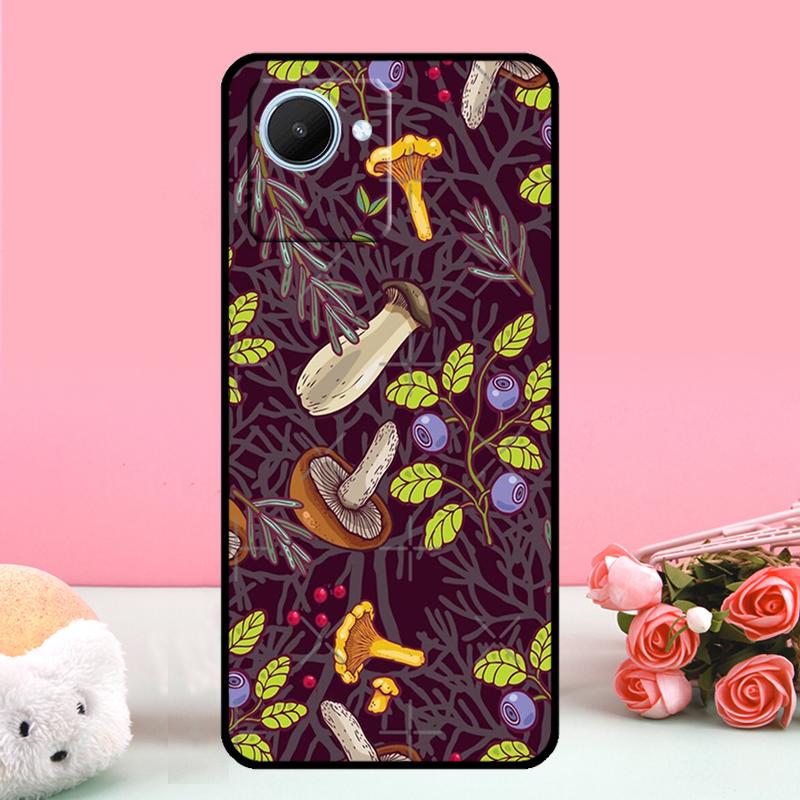 Чехол «Грибной лес» для Realme C55 C53 C35 C33 C30 C25s C21Y C11 C15 GT Neo5 GT3 GT5 9 10 11 12 Pro Plus