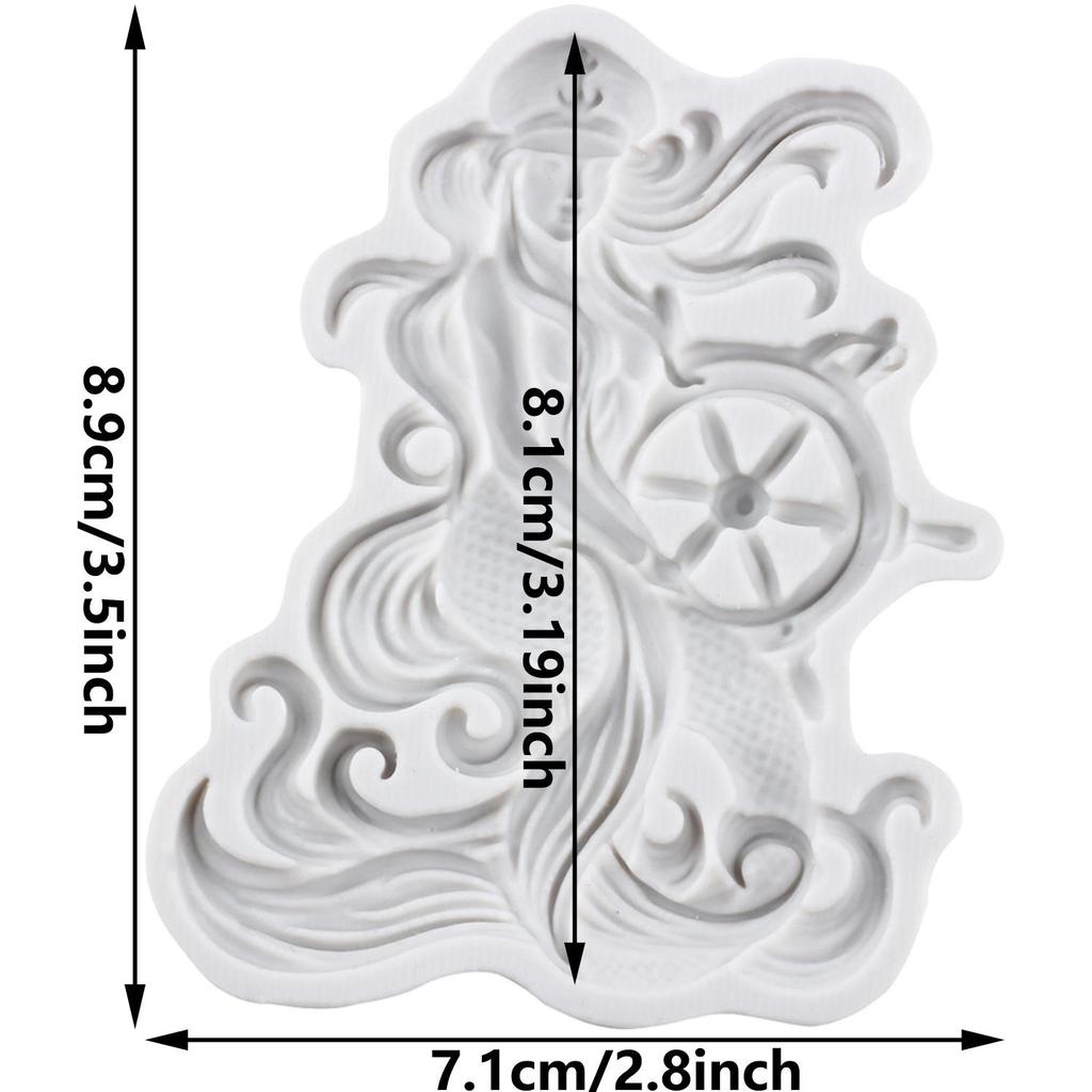 Силиконовые формы Русалка Форма для мастики Русалка Инструменты для украшения торта Топпер для кекса Конфета Шоколад Форма для гампасты