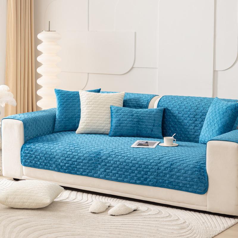 Winter Plush Sofa Cushion Thickened Non-Slip Seat Cushions Simple Modern Leather Sofa Towel Sofa Cover Cover Towel