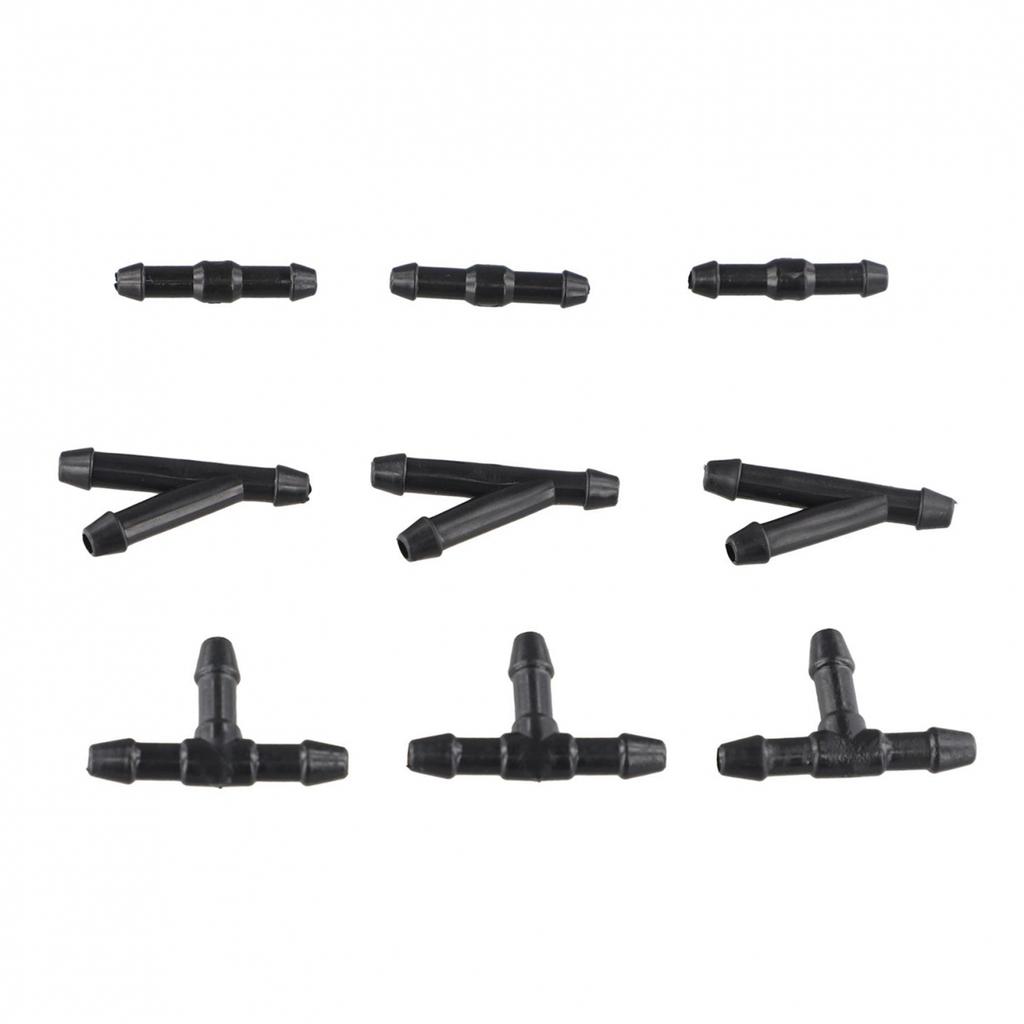 Windscreen Connector Hose 60pcs Adapter Black Fittings