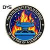 Череп мусорный контейнер Blaze Coin красочный скелет вызов монета металлический вдохновляющий карманный жетон настольные аксессуары для коллег по работе мужчины женщины