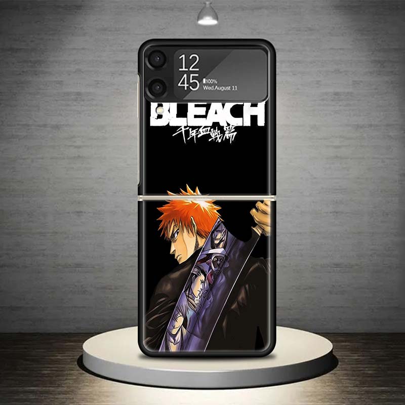 Чехол для телефона Kurosaki Ichigo Bleach для Samsung Galaxy Z Flip 7 6 5 4 3 5G Ударопрочный чехол Z Flip7 Flip6 ZFlip5 Flip3 Flip4 Luxur