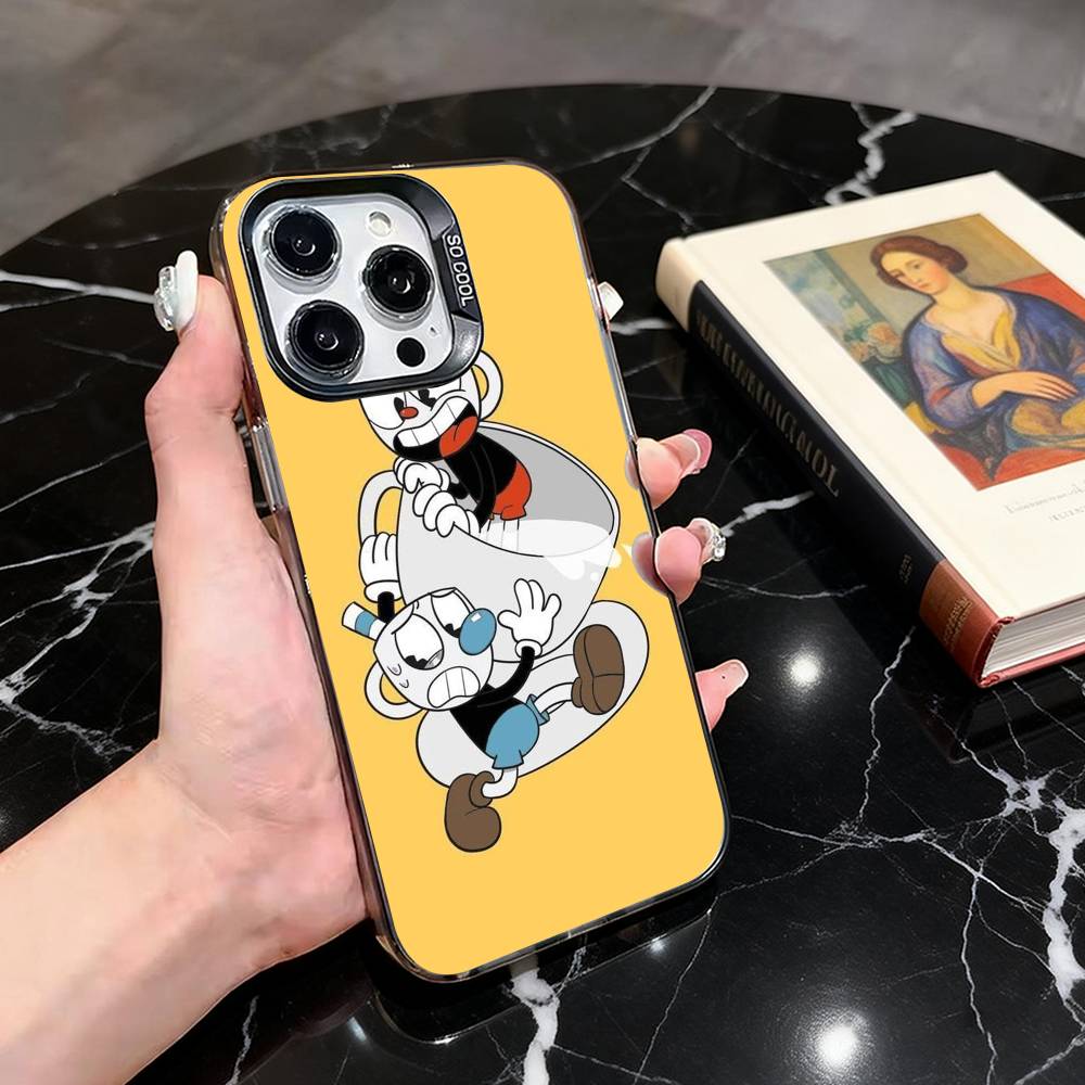 Чехол для телефона Cuphead для iPhone 17,16,15,14,13,12,11 Plus,Pro Max,XS, Цветной Серебряный Чехол для телефона Funda Cover