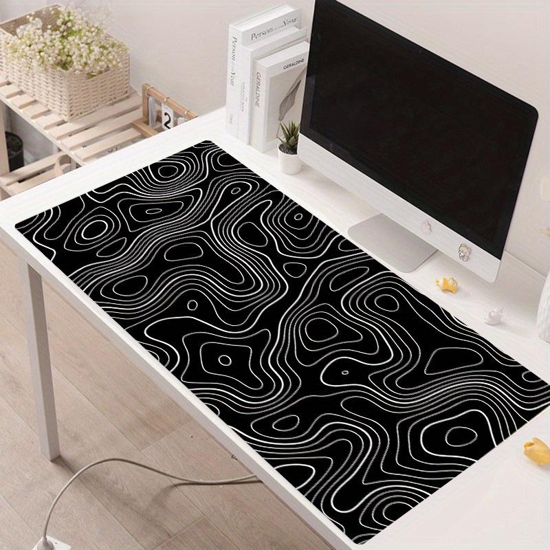 Mouse pad with large heat map abstract lines, new fluid ripple anti slip pad