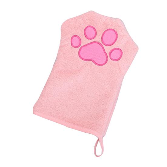 Милое полотенце для питомца с лапкой, ультраабсорбирующее полотенце из микрофибры для груминга собаки, перчатка, мягкое быстросохнущее полотенце-варежка для купания собак и кошек