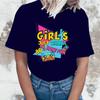 New Girl'S Just Wanna 80S Have Fun T Shirt Girl'S Just Wanna 80S Have Fun Print T-Shirt Female Summer Casual O-Neck Lady Tops