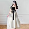 2025 Summer Women's Elegant Waist-Slimming Fragrance Style Fashion Two-Piece Dress