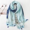 Fashion Bright Striped Line Tassel Viscose Shawl Scarf Lady High Quality Wrap Headband Bufandas Muslim Hijab Sjaal 180*90Cm