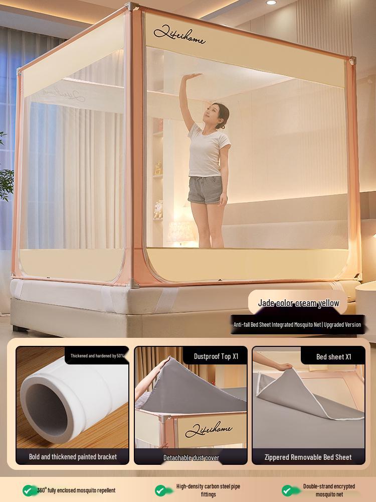 Free Shipping 2026 Anti-Fall Mosquito Net: Full-Cover Bed Rail Tent for Babies and Children