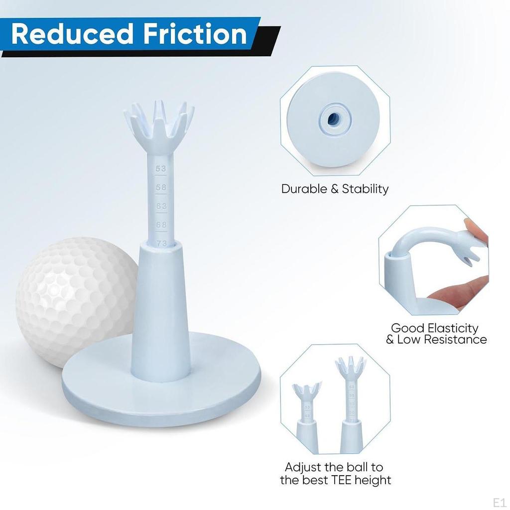 3Pcs Adjustable Golf Tees Ball Holders Reusable Gift Equipment Driving Range Unbreakable