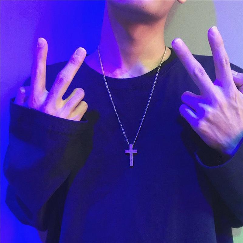 2022 модное многослойное ожерелье в стиле унисекс в стиле хип-хоп с длинной цепочкой для женщин и мужчин, ювелирные изделия, подарки, ожерелье с подвеской в форме креста, аксессуары