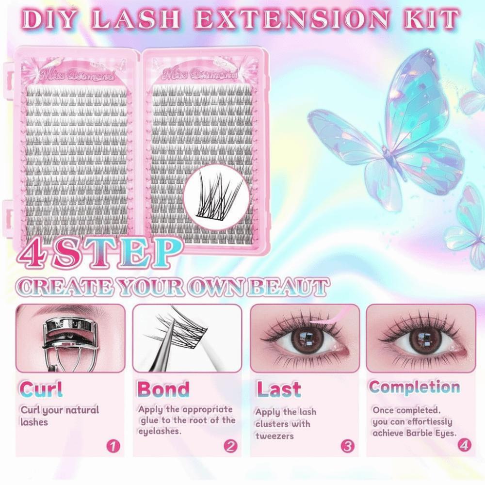 32 Rows Eyelash Extension Wispy Cluster Eyelashes Lash Bond Individual Eyelashes Holidays