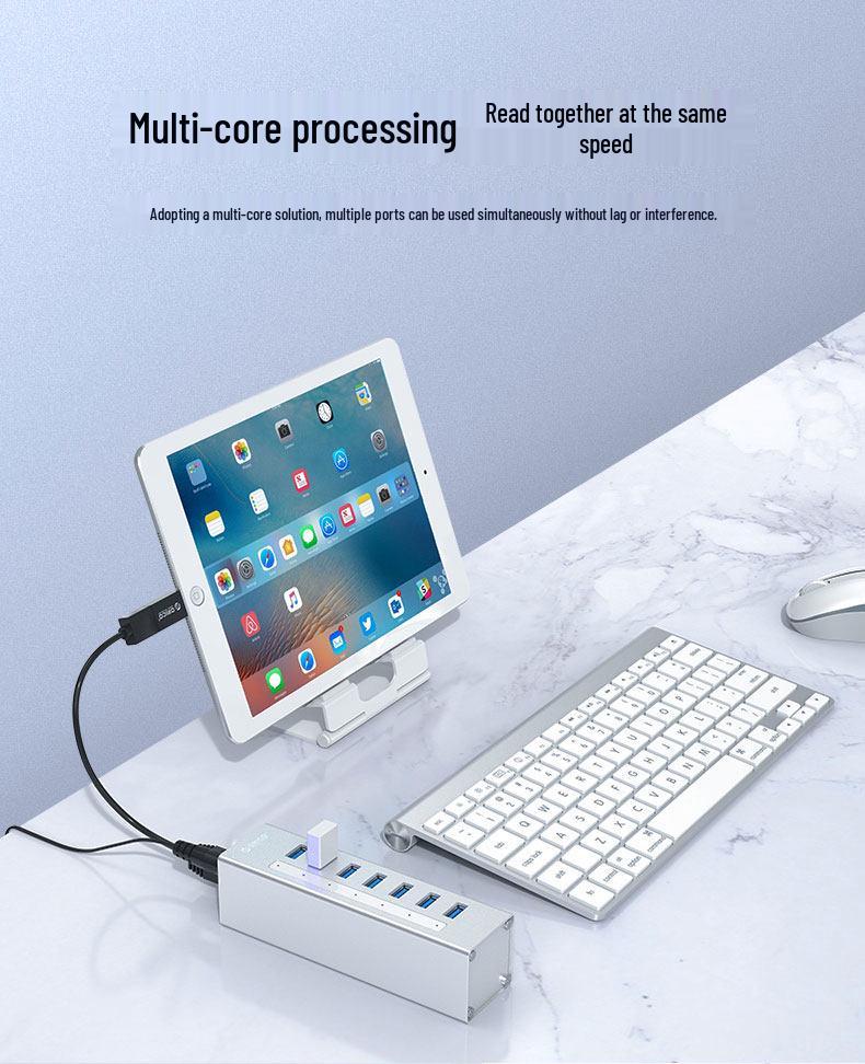 ORICO A3H Высокоскоростной USB 3.0 Четырехпортовый Expansion Hub с блоком питания