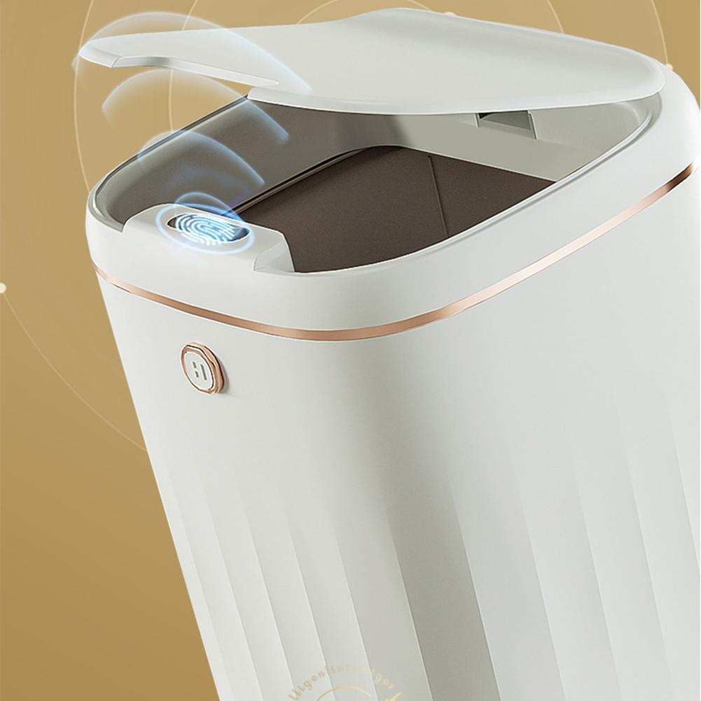 Герметичный мусорный бак, 20 л, IPX5, водонепроницаемый светильник, роскошная умная мусорная корзина большой емкости с питанием от аккумулятора для кухни, ванной комнаты, офиса