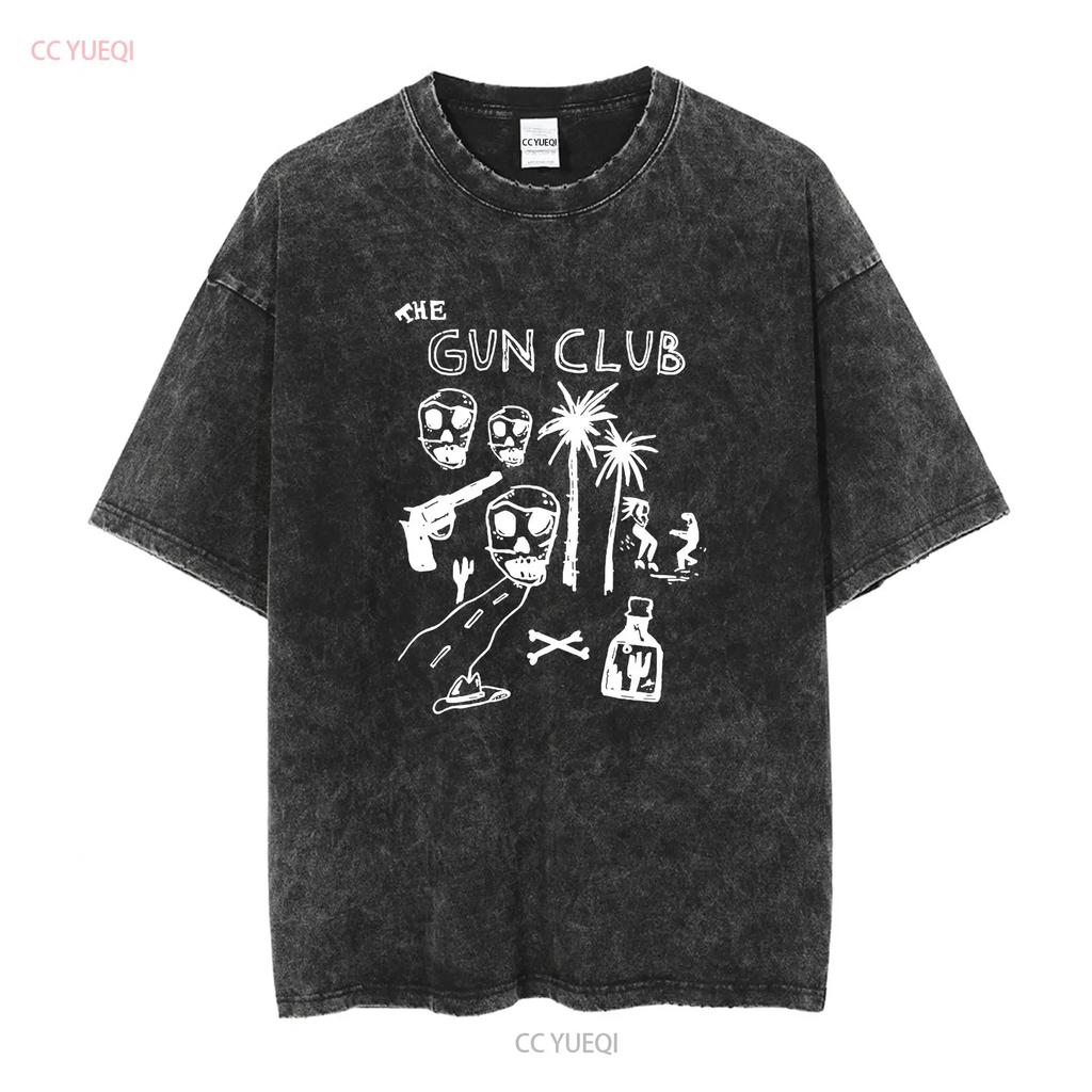 Футболка The Gun Club Пост-панк группа Sh винтажная стираная растянутая с принтом унисекс мода мягкая немного уличный стиль повседневная