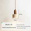 Светодиодная ретро желтая лампа-подвеска из камня с отверстиями, маленькая, прикроватная, для спальни, столовой, освещение, подвесная лампа, подвесной светильник