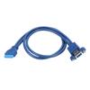50 см USB 3.0 Удлинительный кабель с двумя портами Панельный кабель Удлинительный кабель для материнской платы Сборка ПК