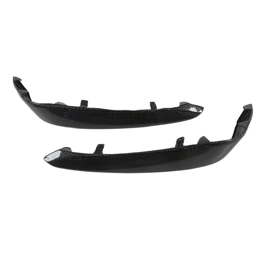 Front Fog Lamp Cover Left Right Glossy Carbon Fibre Fog Light Fins Splitter Replacement for W205 C205 C63