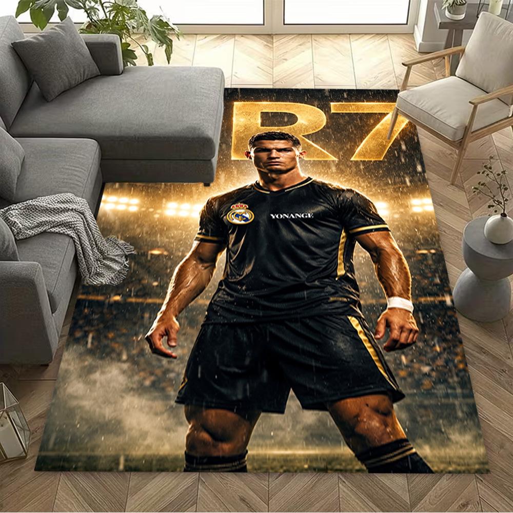 Cr7 Football Legend Area Rug Perfect for Game Room Kitchen Dining Room Bedrooms Antislip Carpet Decorate Offices Wedding Party Gift