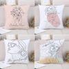 Line Art Decorative Pillowcases Living Room Office Home Pillowcases Car Ornaments