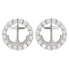 [Q2887] - Silver Earrings 'Ancre Marine' Silver White (rhodium-plated) - 10x10 Mm