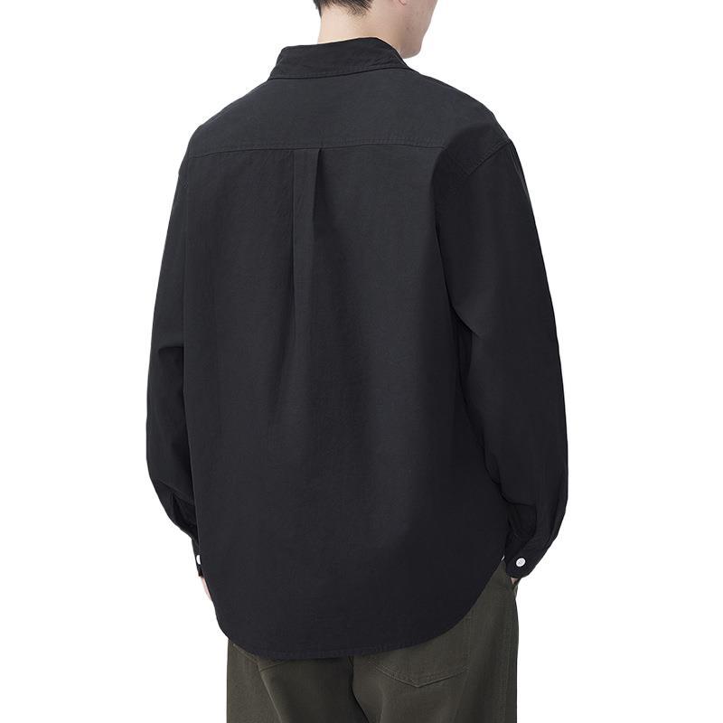 Новая японская ретро весенняя рубашка с длинным рукавом в стиле кэжуал, мужская рубашка из чистого хлопка в американском стиле