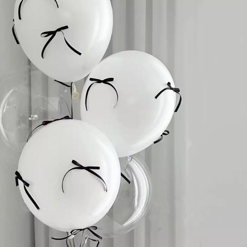 1 комплект прозрачных розовых бантов для помолвки, свадебной вечеринки, реквизита для фотосъемки на День святого Валентина, воздушный шар на день рождения