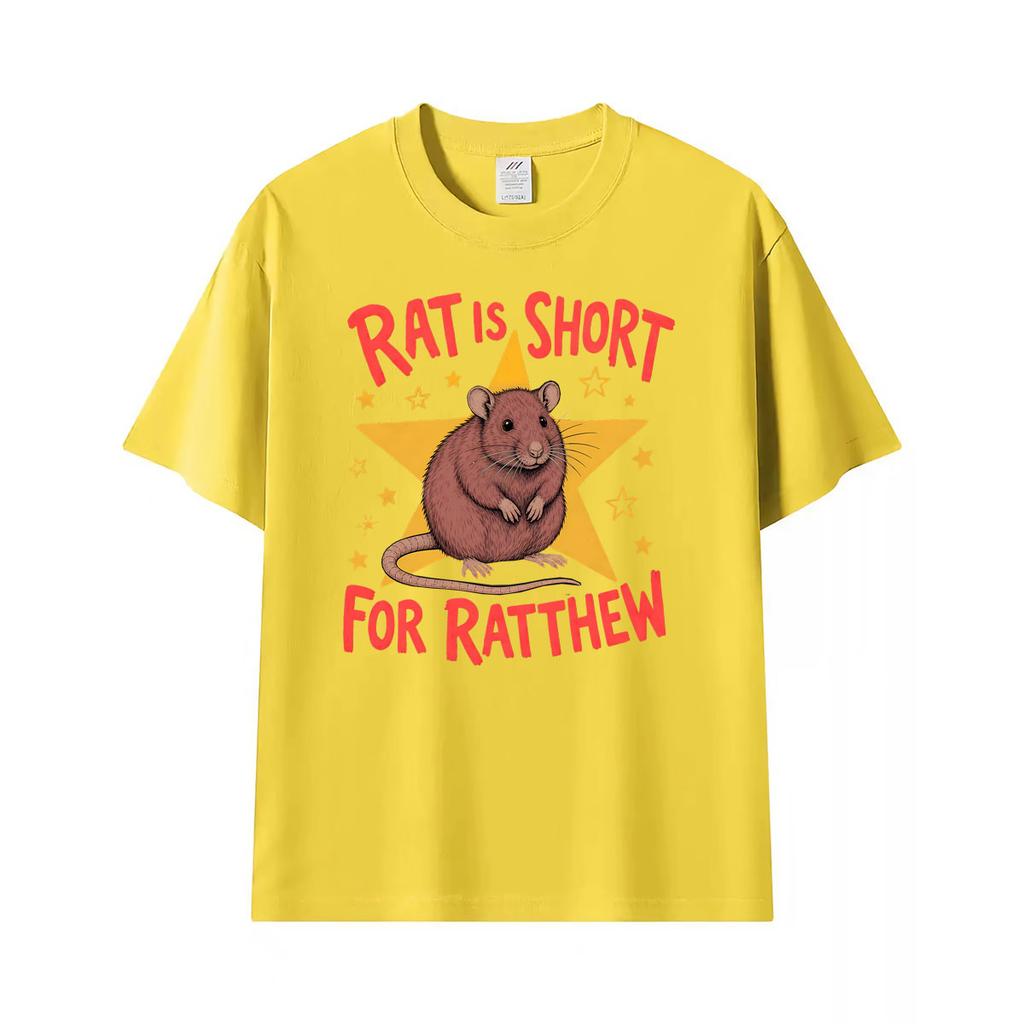 Funny Cute Ratis Short For Ratthew Graphic Tshirts Unisex Unisex Fashion Classic Oversized T Shirts Loose Cotton T Shirt Streetwear