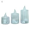 3 шт. хрустальные свечи электронные беспламенные светодиодные настольные лампы для свадебной вечеринки украшения дома