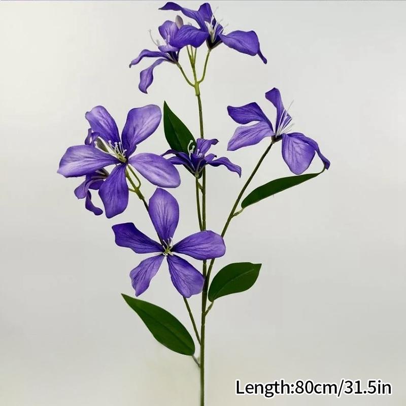 3 Heads Simulated Orchid Multi Colored Flower Arrangement Decor Wedding Bouquet Material High Quality Artificial Flower Bouquets