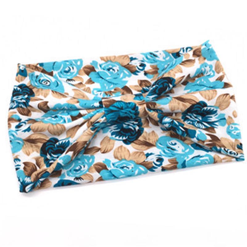 Bohemian Wide Stretch Headband Women Turban Flower Floral Elastic Hair Band Hair Accessories
