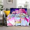 Kpop cartoon Blanket Flannel Blanket for bed, sofa, Camping, Hiking, Picnic Essentials, gift for family Fan gifts