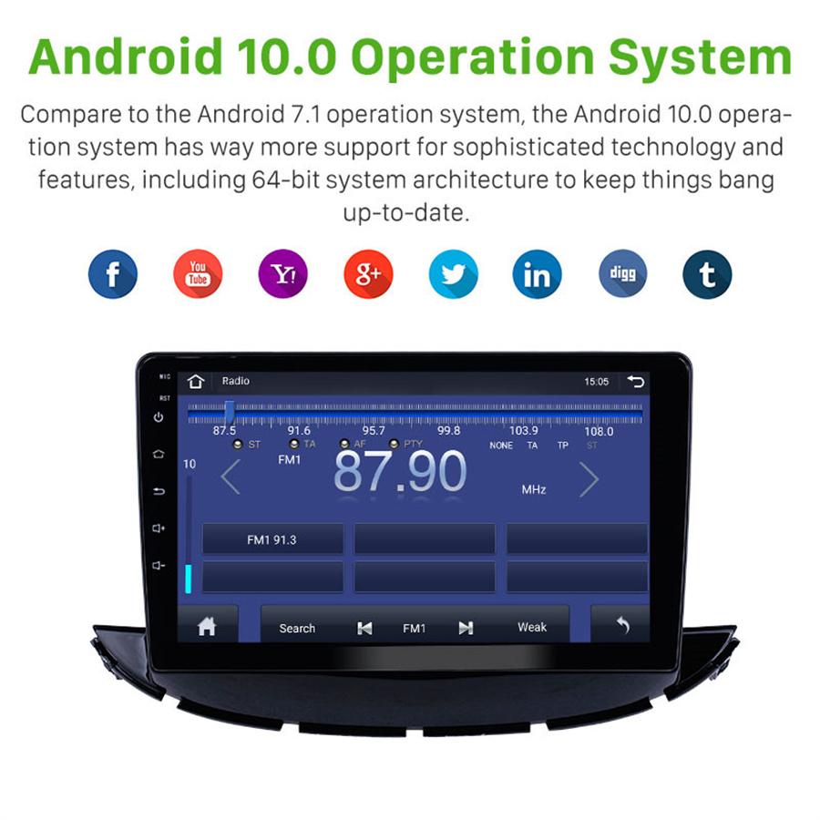 9 Inch Android 10.0 2.5D Screen Car GPS Navigation Radio Multimedia Player for