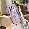 Cute Waterproof Phone Case For Tecno Spark30 Pro 4G/KL7 Wristband Phone Holder Lanyard Back Cover Anti-knock Ring
