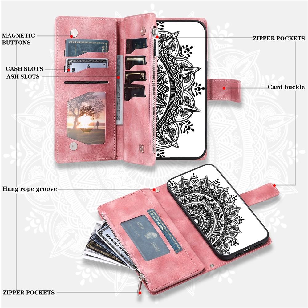 Wallet Case for Galaxy A56 5G - Leather/PU, Rose Gold