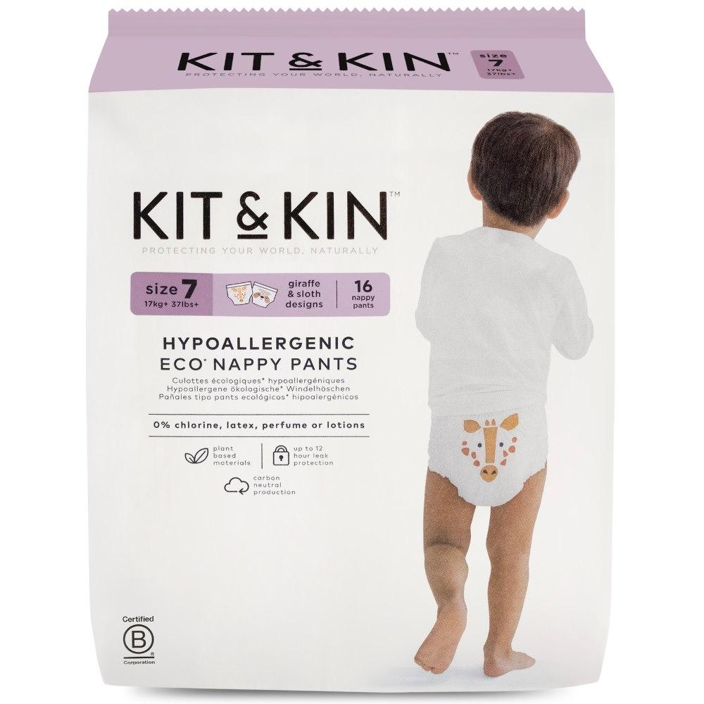 Pieluchomajtki Dla Dzieci Jednorazowe Rozmiar 7 (17 Kg+), 16 Szt. Kit&Kin