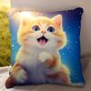 Simple Cute Kitten Pillow Cartoon Sofa Bedside Cushion Car Office Nap Cushion Cat Pillow