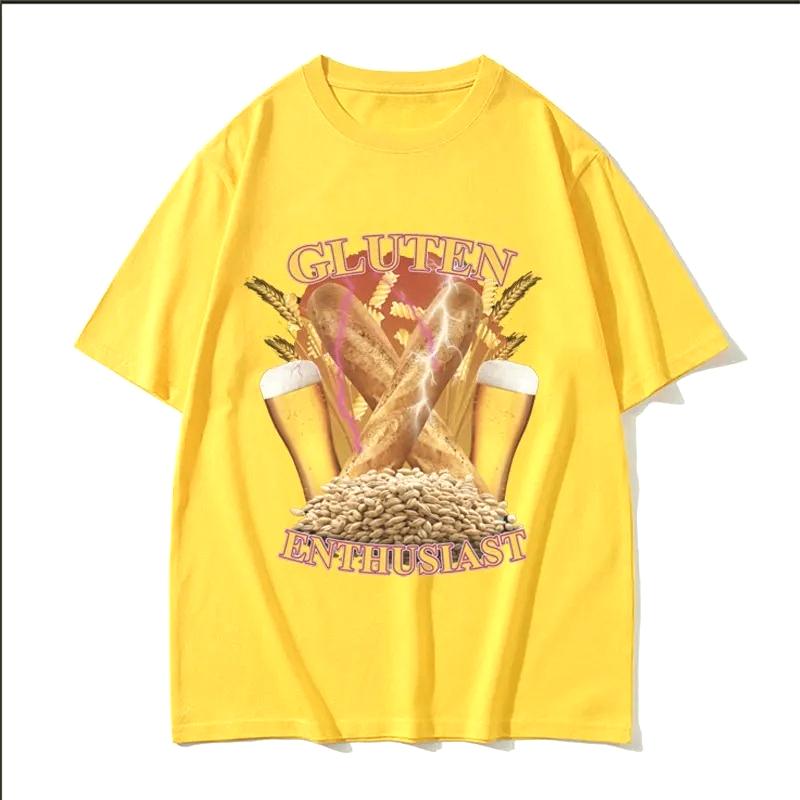 Funny Gluten Enthusiast Meme Graphic Print T Shirt Women Fashion Short Sleeve Tshirts ONeck Soft Women Daily Wear Clothing