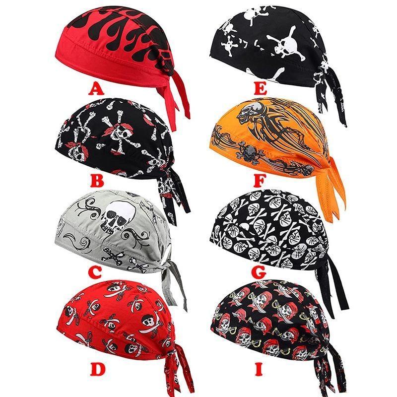 Хлопковый дюраг с рисунками черепа и пламени для хип-хопа и велоспорта