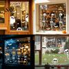 Decorative Seasonal Ornaments Halloween Ghost/Skeleton Static Window Clings, PVC Waterproof Glass Stickers, Creative Gifts Removable Decals