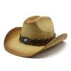 New Spring And Summer Men'S And Women'S Western Denim Straw Straw Hat Shading Knight Hat Sun Hat