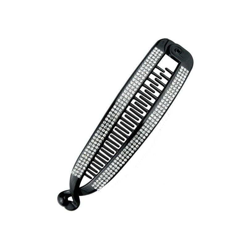 1 шт., заколки-бананы с черными стразами, заколки для волос в форме рыбьего волоса, зажимы для волос, украшения для волос, аксессуары для волос для женщин, зажим, инструменты для укладки